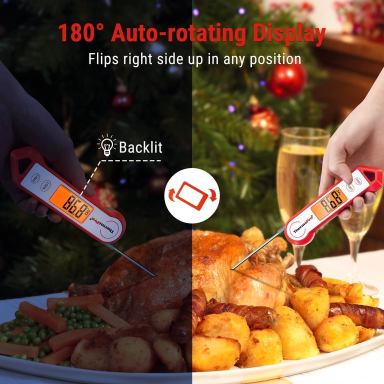 ThermoPro TP19HW Digital Kitchen Thermometer, Waterproof, LED