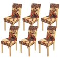 thumbnail image 1 of ABPHQTO Camello tribal con nombres ientales Estiramiento de la cubierta de la silla Funda protectora del asiento para el comedor Hotel Fiesta de bodas Juego de 6, 1 of 4