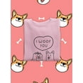 thumbnail image 3 of I Woof You Doggy Couple  Sweatshirt Women -Image by Shutterstock, Female 3X-Large, 3 of 4
