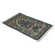 thumbnail image 2 of Alfombra de oración musulmana portátil con exquisito bordado floral, alfombra étnica para adoración, azul, 2 of 14