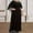 Black, variant on Women's Dresses for Wedding Guest With Sleeves Plus Size Fashion Elegant Long Chiffon Round Neck Skirt Skirt Dress Dress Dress