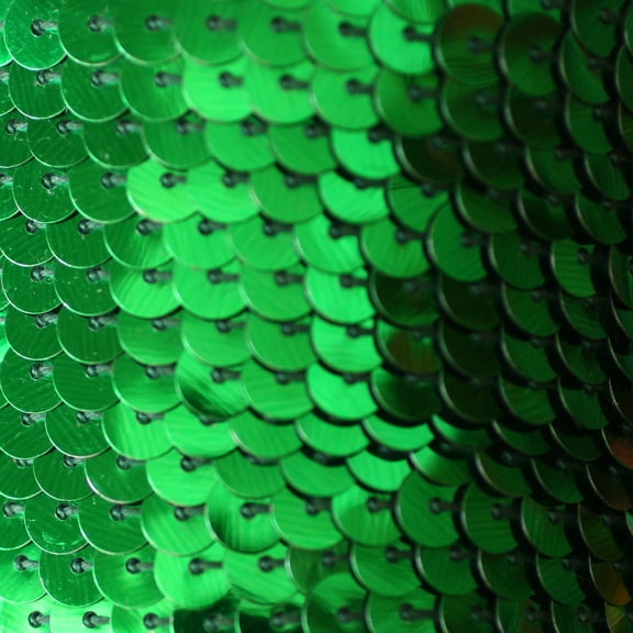 Green Sequin Trim 6mm Center Stitched Shiny Metallic Made in USA