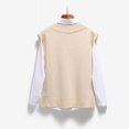 thumbnail image 4 of Suéter de mujer, chaleco con cuello en V, top de punto, nueva moda coreana 2024, jersey de primavera y otoño, jersey liso sin mangas para mujer, 4 of 5