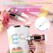 Bedazzling Kit,40 Color Resin Jelly Rhinestones ,3Mm Flatback Gems For Crafting,Rhinestones for Bedazzling With 3Pcs B7000 Glue For Clothing Shoes Nail Book Diamond Art