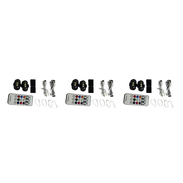 Scienceny RGB aviones luces estroboscópicas motocicleta LED Flash Mini iluminación cola lámparas avión helicóptero señal luz de advertencia Type4 NO4