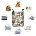 thumbnail image 6 of Balery Lilies Flowers Round Laundry Basket with Handles Waterproof Freestanding Laundry Hamper for Clothes Toys in the Dorm and Family-Medium, 6 of 8