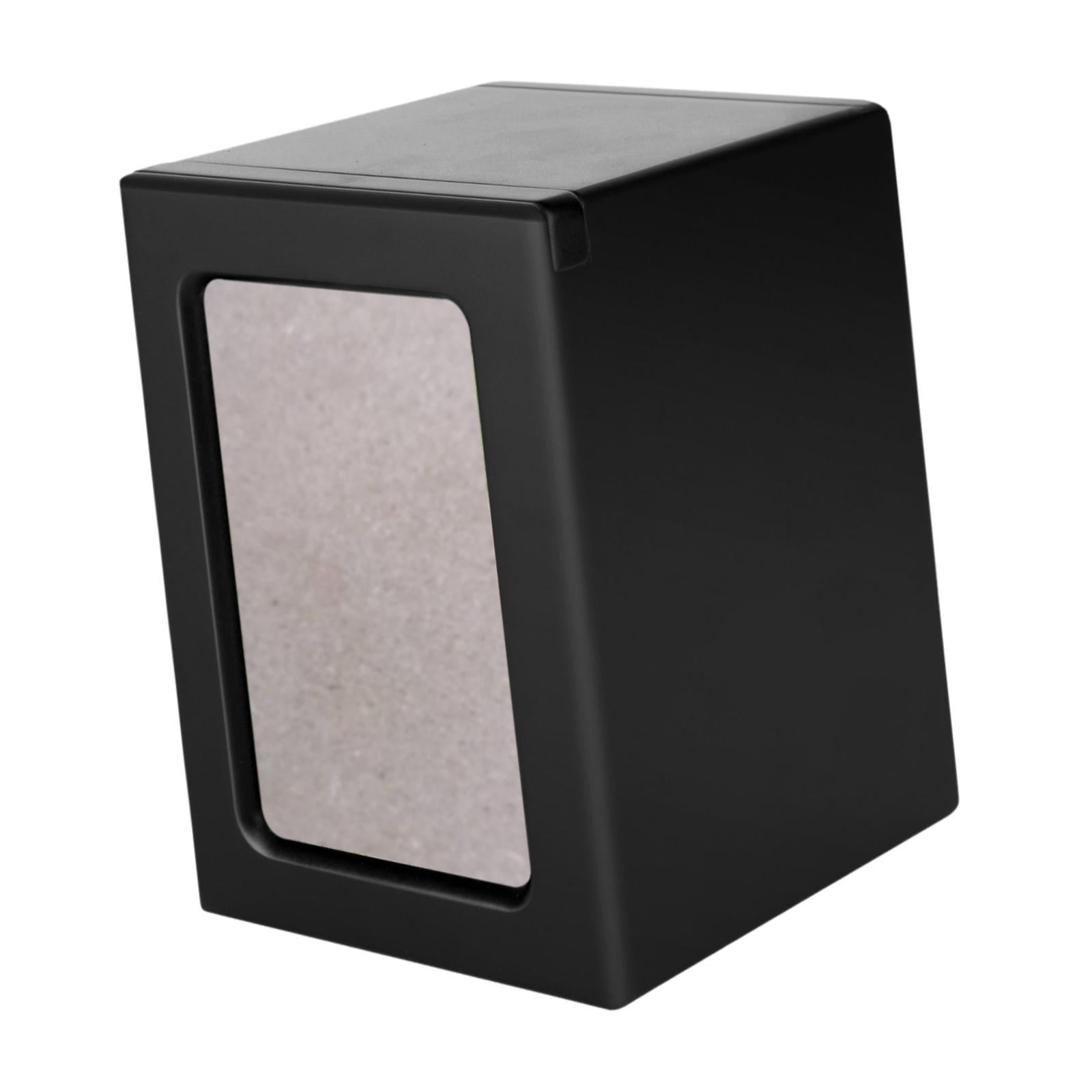 TOOYFUL Pet Cremation Urn Cat Urns Dog Souvenirs with Photo Frame Pet Memorial Box Memory Boxes Funerary Casket Wood Urn Memorial Urn black