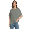 thumbnail image 4 of Women's Casual Short Sleeve Crew Neck T-Shirts, 4 of 6