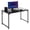 Black, variant on LiteHaven  47 inch Computer Desk Gaming Desk Multi-Function Writing Table Student Art Modren Simple Style PC Wood and Metal Desk Workstation  Nature
