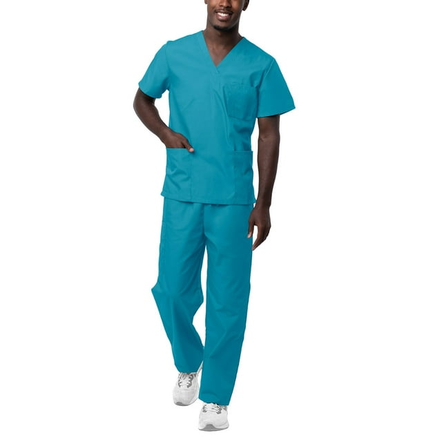 Sivvan Unisex Classic Scrub Set V-Neck Top/Drawstring Pants (Available in 15 Solid Colors)