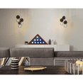 thumbnail image 5 of ILOT Flag Case Small for American Veteran Burial Flag Solid Wood Military Flag Display Case Funeral Flag Flag Shadow Boxes to Fit a Folded 3'x5' American Flag with Polished Plexiglass, 5 of 7