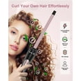 thumbnail image 3 of Banral Tourmaline Ceramic Curling Wand,2 Temp Settings Curling iron for Short & Long Hair, 30S Instant Heat Up, 3 of 10