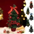 thumbnail image 1 of Fiudx Mini Árbol de Navidad, Decoración Artificial de Mesa, Ramas Nevadas, Base de Cuerda Natural, Opciones Multicolor, Decoración para Fiestas En Casa o En La Oficina, Tamaño 30 X 5,5 Cm, 1 of 7