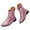 Pink, variant on Womens Fall Boots Sparkly Sequin Chunky Heel Ankle Boots Zip up Round Toe Dressy Booties