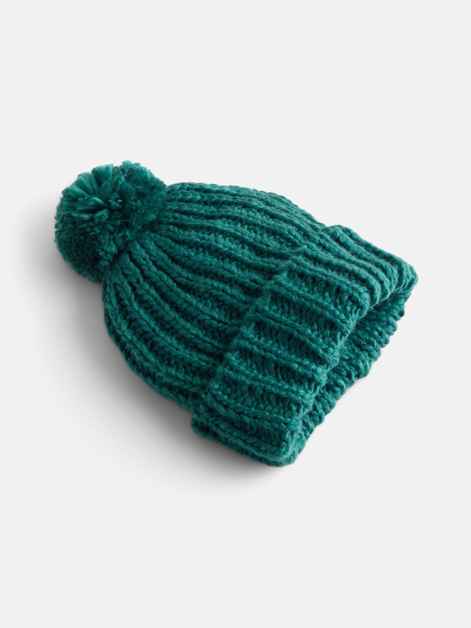 Scenario Women's Chunky Textured Beanie, One Size Fits Most, Teal Shimmer