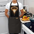 thumbnail image 4 of 2 Pack Adjustable Bib Apron with Elegant Golden Chandelier Design & 2 Pockets - Stylish Cooking Apron for Men & Women, 4 of 6