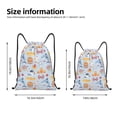 thumbnail image 2 of Saiise Cute Shark Pattern Sports Drawstring Backpack - String Swim Gym Bag with Wet Proof Pocket for Women&Men-Medium, 2 of 6