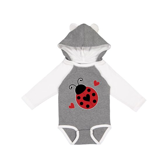 Inktastic Ladybug Lover Red and Black Girls Long Sleeve Baby Bodysuit
