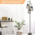 thumbnail image 6 of Dimmable Floor Lamp, 3 x 800LM LED Edison Bulbs Included, Farmhouse Industrial Floor Lamp Standing Tree Lamp with Elegant Teardrop Cage Heads Tall Lamps for Living Room Bedroom Office Dining Room, 6 of 6