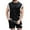 Black, variant on Honeeladyy Men's 2 Pieces Shirts Set Casual Short Sleeve Button Down Shirts and Shorts Outfits #Xb-Khaki-M