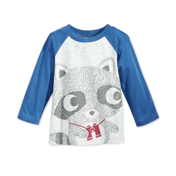 First Impressions Baby Boys Long-Sleeve Graphic-Print T-Shirt Tops, Blue/White, 12M