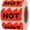 Fluorescent Red, variant on 500pcs Rave Hot Stickers 2 x 1-1/5 Inch Fluorescent Red, Hot Flame Fire Shape Labels, Marking Popular Items for Party, Restaurants, Spicy Food (Fluorescent Red)