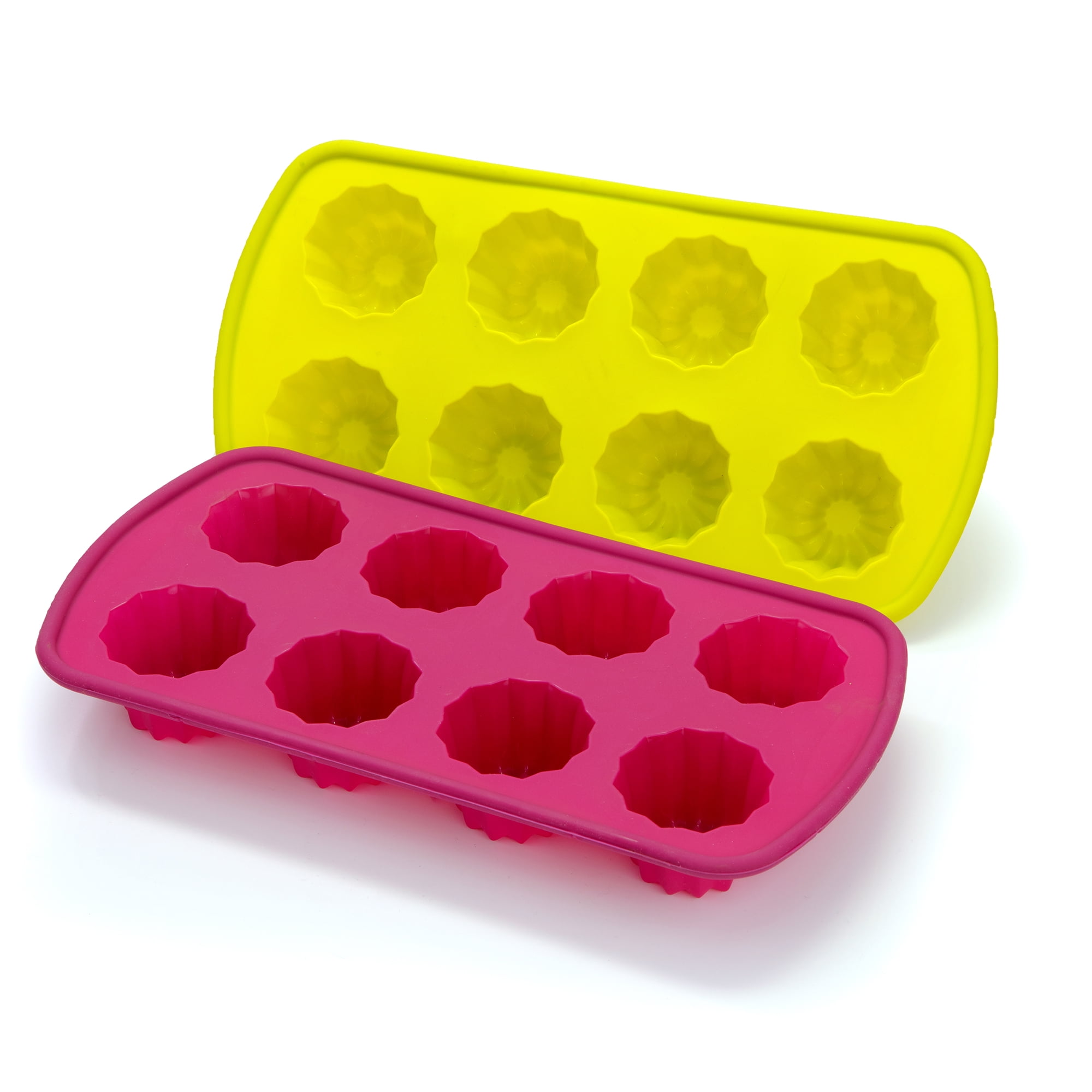 Elbee Home Silicone FlopFree Mini Bundt Pan, Pack of 2