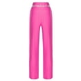 thumbnail image 4 of dPois Women's Tassels Fringed Dance Trouser Tango Rumba Latin Ballroom Modern Dance Training Pants HotPink S, 4 of 5
