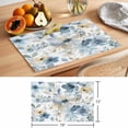 thumbnail image 6 of Spring Flower Placemats Set of 8, Watercolor Blue Yellow Petal Wildflowers Leaf Non-Slip Place Mats Washable Table Mats for Kitchen Dining Table Decorations Indoor/Outdoor, 6 of 9