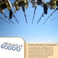 thumbnail image 2 of Soidarity Paquete de 5 puntas de ojo de guía de caña de pescar universal anillos de guía de línea de acero inoxidable accesorios de aparejos de pesca Pescar Azul plateado talla 8 Soidarity OD027379-02, 2 of 5