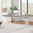 thumbnail image 3 of Tribesigns 70.8-Inch Executive Desk, Large Computer Office Desk Workstation, Modern Simple Style Laptop Desk Study Writing Table Business Furniture for Home Office (Grey/White), 3 of 6