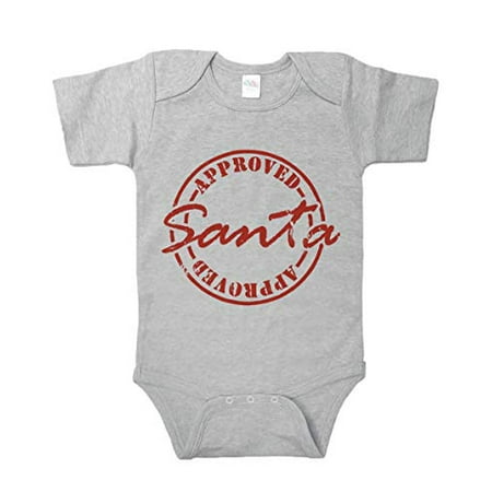 

7 ate 9 Apparel Baby s Santa Approved Christmas Onepiece Grey