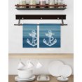 thumbnail image 3 of Nautical White Anchor Kitchen Dish Towels for Drying Dishes Set of 3, Blue Gradient Ocean Abstract Waffle Weave Microfiber Hand Tea Bathroom Towels Quick Dry & Absorbent Towel 15.7x23.6, 3 of 7
