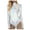 Silver, variant on Women's Shiny PVC Leather Jumpsuit Mock Neck Long Sleeve Leotard Sexy Yoga Fitness Bodysuit