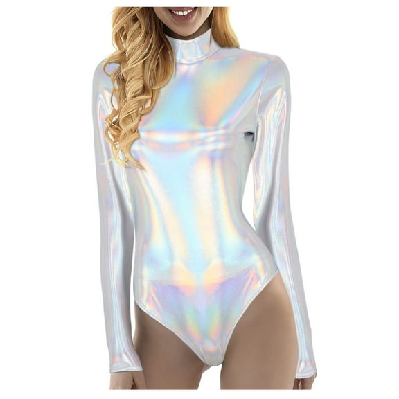 Body Suits for Womens Long Sleeve Round Neck Casual Stretchy Basic T Shirt Bodysuit Tops Black Romper For Women Long Sleeve Suits Thong