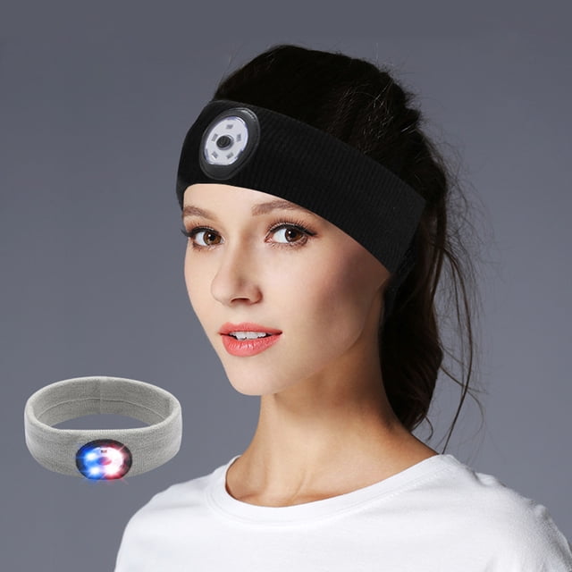 Banda para el sudor con LED, banda para la cabeza deportiva para fitness con banda para la cabeza deportiva con LED, salida de alta intensidad
