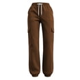 thumbnail image 5 of SYwaren Sweatpants for Women Casual Baggy Drawstring Elastic Waistband Solid Color Tapered Cuffed Jogger Pants with Pockets, 5 of 8