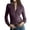 Purple, variant on Faux Leather Shirts For Women Lapel Long Sleeve Button Down Tops Casual Stylish Clothes With Pockets (L, Red)