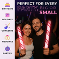thumbnail image 5 of 16" LED Glow Foam Sticks - 100 Pack Christmas Candy Cane Striped Light-Up Batons for Parties, Shows & Events by PartyGlowz, 5 of 7