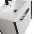 thumbnail image 4 of Fine Fixtures Oakville 30 in. W x 18 in. D x 33 in. H Wall Mounted Bathroom Vanity in Mild Grey Oak with White Ceramic Sink - Black hardware, 4 of 8