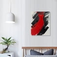 thumbnail image 4 of Nawypu  Red Abstract Canvas Wall Art: Modern Minimalist Black and White Picture Painting Print Poster for Living Room Bedroom Bathroom Office Home Wall Decor, 4 of 5