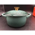 thumbnail image 1 of Le Creuset Christmas Tree Noel Mini Cocotte With Star Knob Artichaut 24 oz, 1 of 2