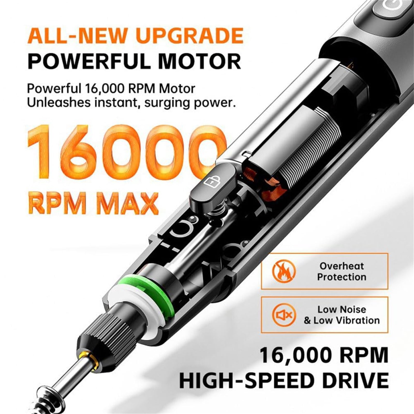 6-Speed Engraving Pen for Metal Wood Glass Plastic Leather & All Materials,USB Rechargeable Cordless Engraver Tool, Handheld Engraving Machine for DIY, Arts and Crafts, Gifts for Teen Boys