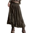 thumbnail image 3 of Y2k Boho Maxi falda con abertura irregular faldas largas Vintage una línea Midi falda vacaciones fiesta playa ropa de calle, 3 of 5