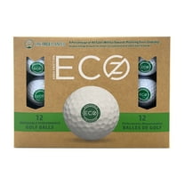 Zero Friction ECO Z Golf Balls, White Dimple, 12 Count