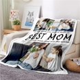 thumbnail image 3 of Mothers Day Personalized Gifts, Custom Photos Blanket Mom Gifts from Daughter Son Customized Picture Blanket, Mother's Day Christmas Birthday Best Gift for Mom Grandma Wife 3 Photos Blankets, 3 of 5