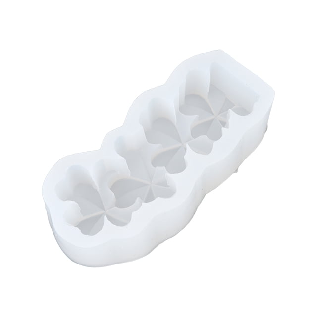Moldes de silicona para velas, fáciles de desmoldar, de grado alimenticio, para hacer tú mismo, moldes para chocolate, pasteles, manualidades, decoración del hogar, trébol de cuatro hojas.