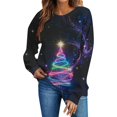 thumbnail image 6 of Zormilly Christmas Sweatshirts for Women Fleece Long Sleeve Crewneck Oversized Sweatshirt Printed Casual Pullover, S-2XL, 6 of 7
