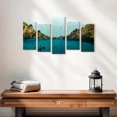 thumbnail image 2 of Elephant Stock Island Hopping Wall Art - Horizontal Multi Panel Canvas - Living Room Wall Decor - Nature Multi Panel - Blue And Yellow Decor - 25" x 12", 2 of 4