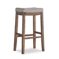 thumbnail image 2 of Home Square 2 Piece Wood Bar Stool Set in Rustic Brown, 2 of 6